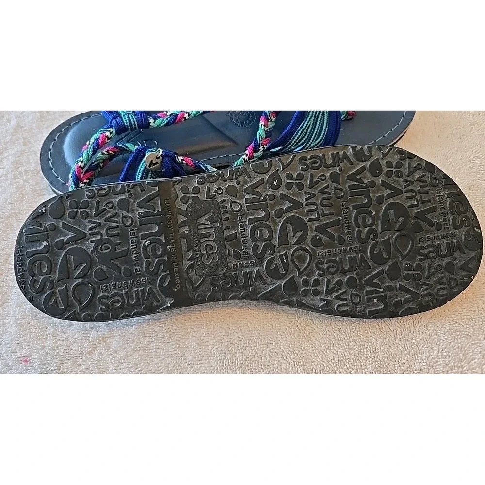 Vines Islandwear Strappy Sandals Multi Colored Women's Size 9